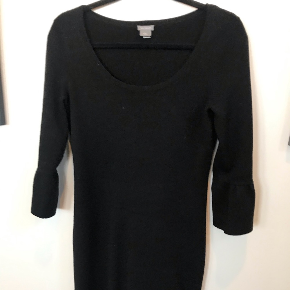 Bell Sleeve Black Dress